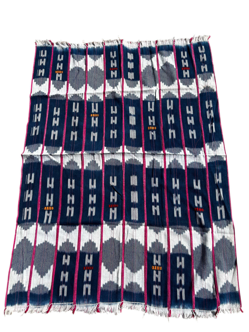 Authentic African Ewe Strip-Woven Textile – 59.5 x 42.5 inches