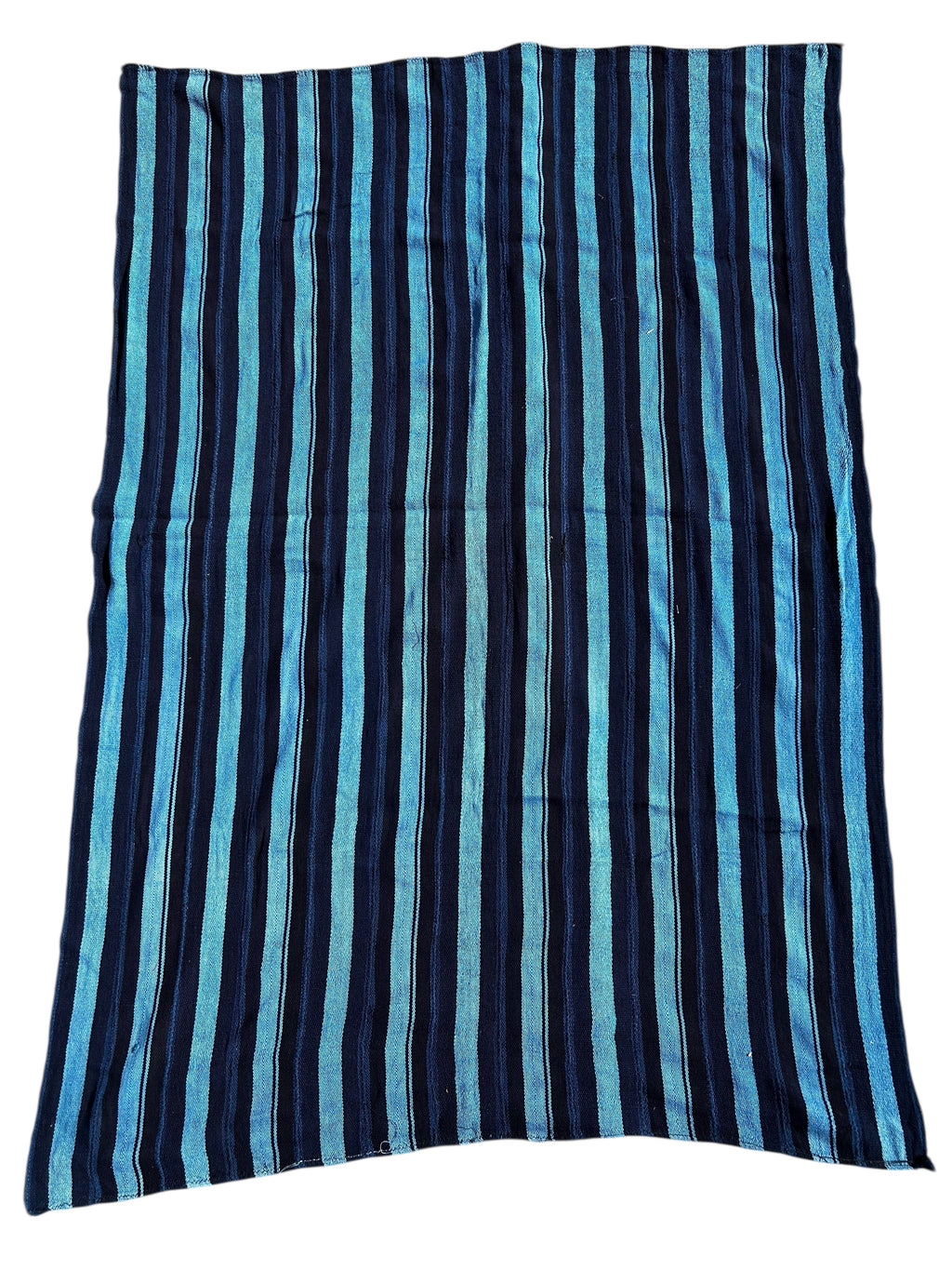 handwoven indigo african strip textile wall hanging