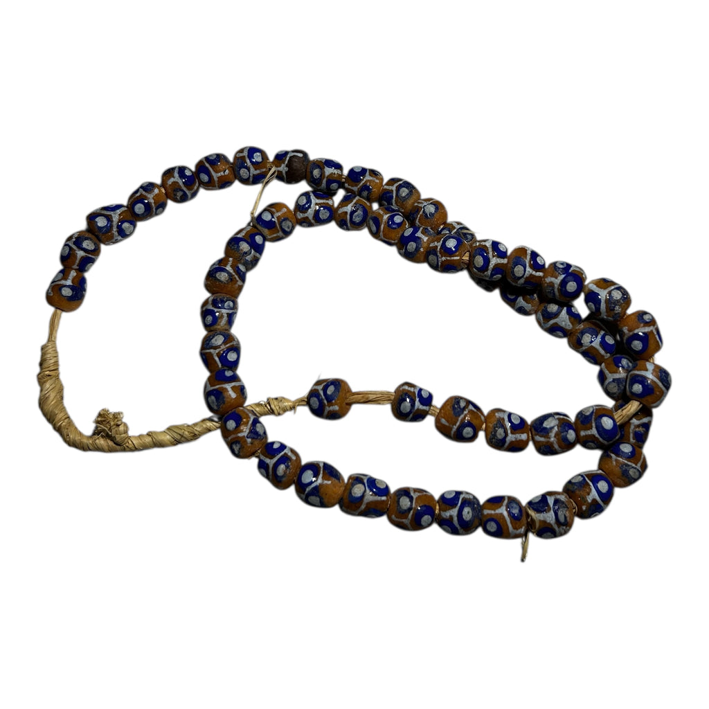 52 Krobo Powder Glass Beads – Handmade African Trade Strand