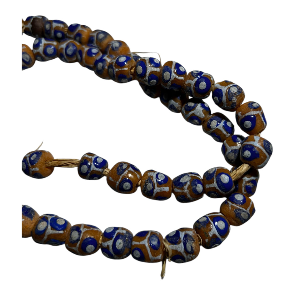 52 Krobo Powder Glass Beads – Handmade African Trade Strand