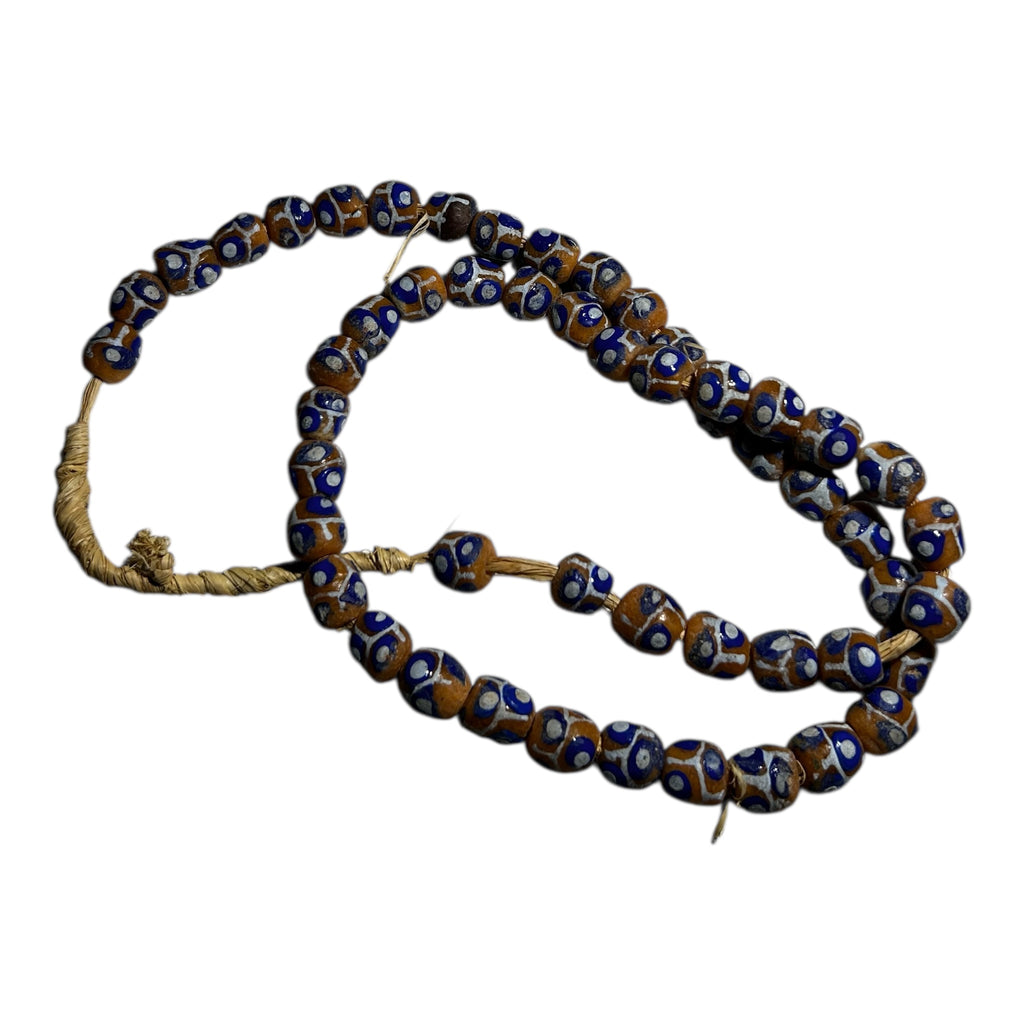 52 Krobo Powder Glass Beads – Handmade African Trade Strand