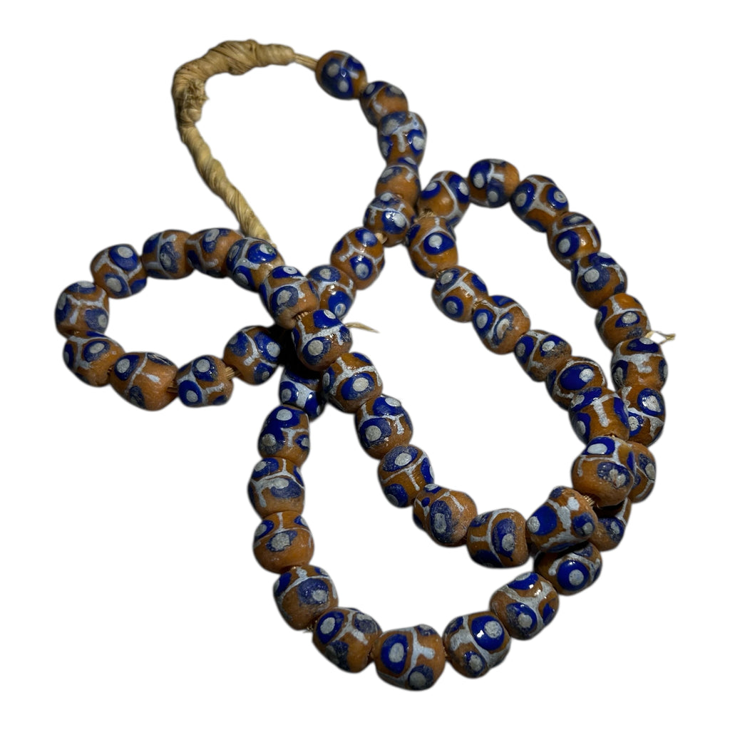 52 Krobo Powder Glass Beads – Handmade African Trade Strand