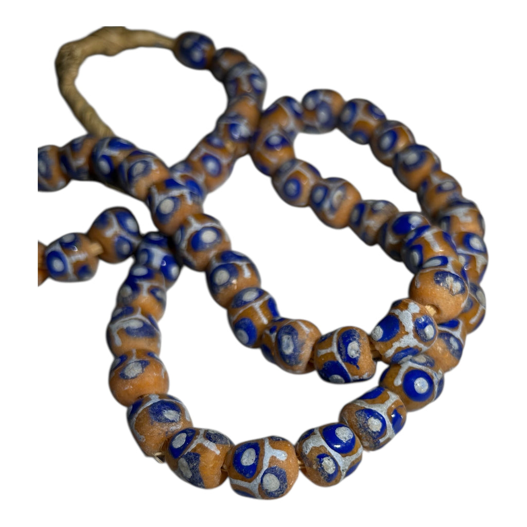52 Krobo Powder Glass Beads – Handmade African Trade Strand