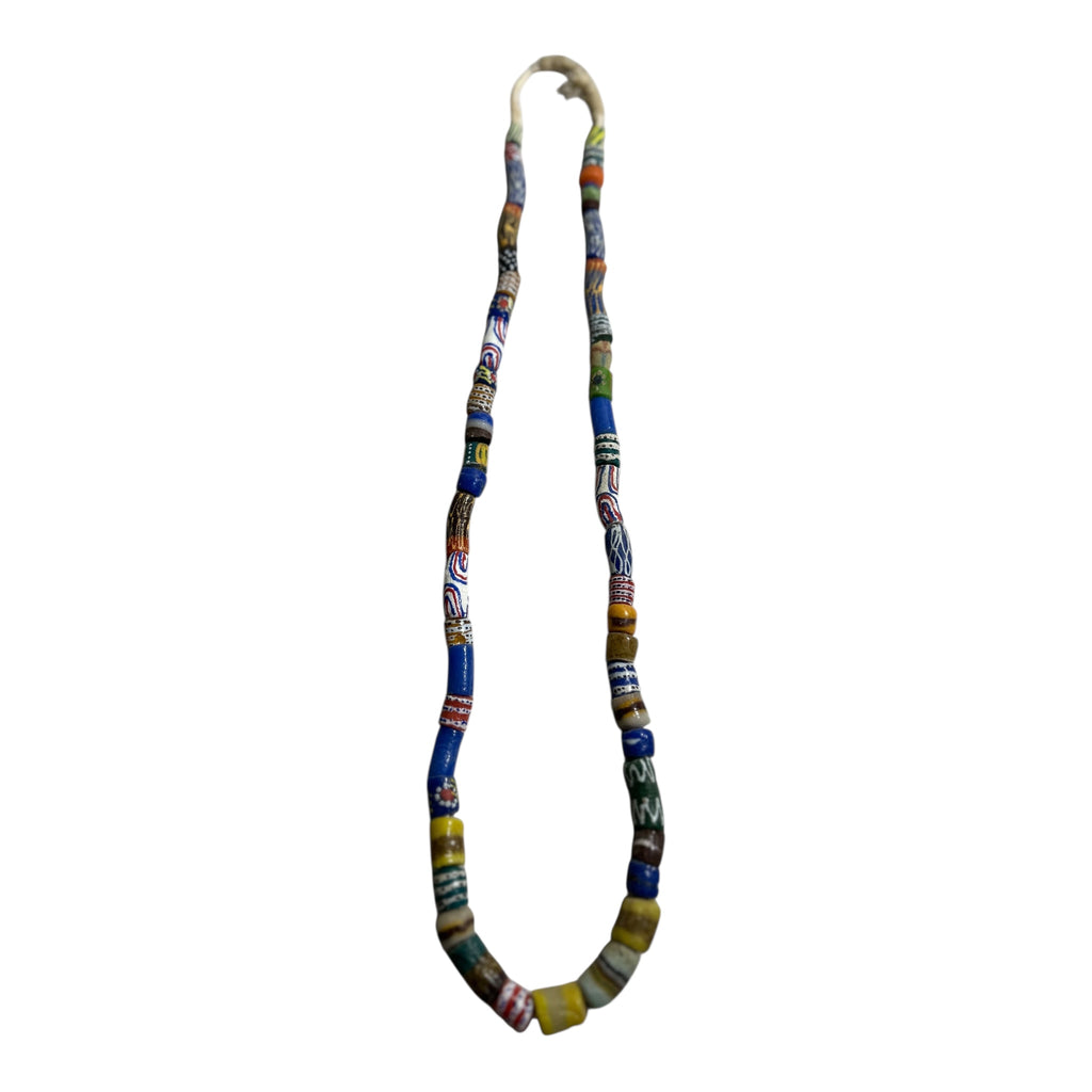Handmade African Trade Beads – Authentic Artisan Glass Beads (Mixed Shapes & Patterns, Full Strand)
