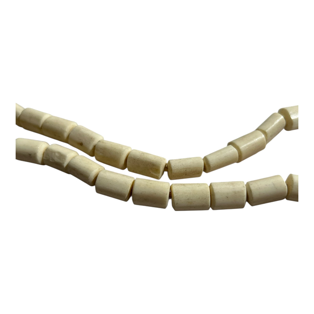 Hand-Carved African Bone Beads – Authentic Kenya Trade Bead Strand (15" Strand, Approx. 50 Beads, 10mm Size)