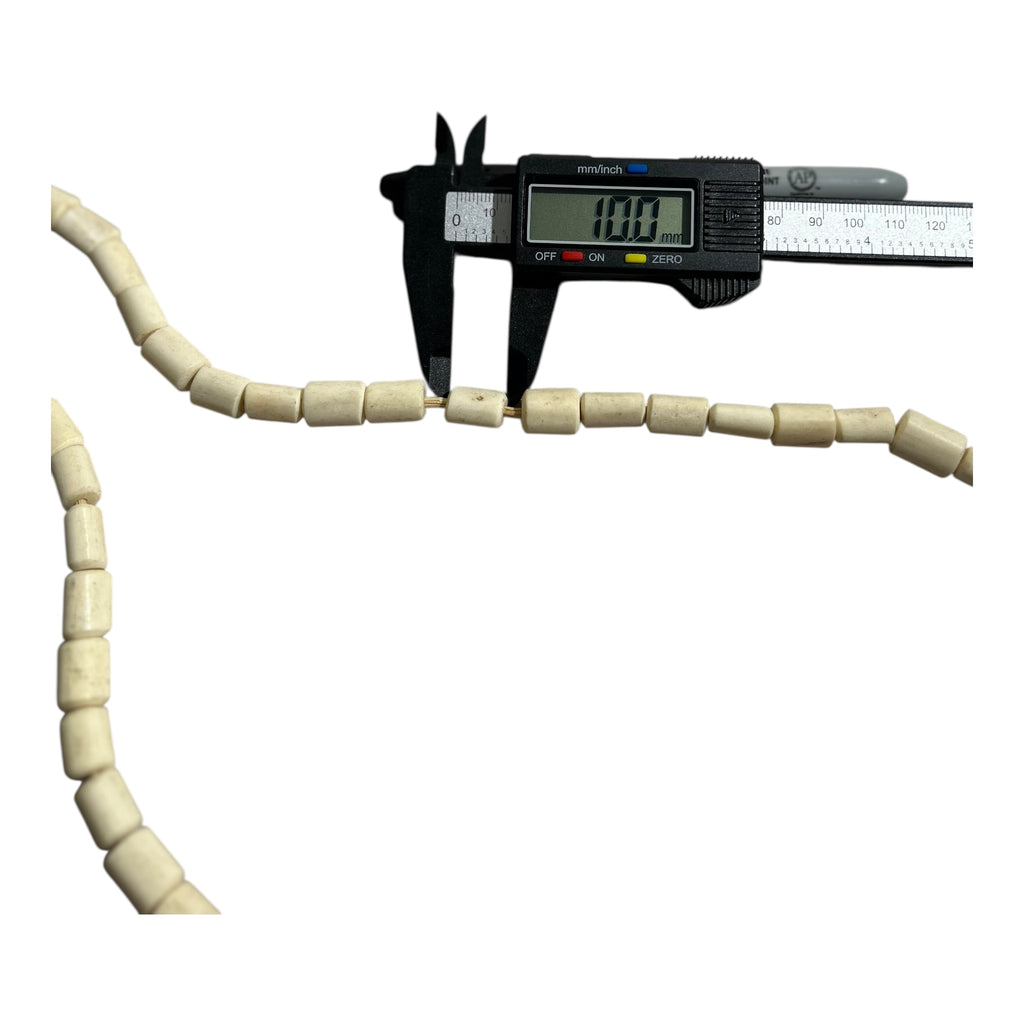 Hand-Carved African Bone Beads – Authentic Kenya Trade Bead Strand (15" Strand, Approx. 50 Beads, 10mm Size)