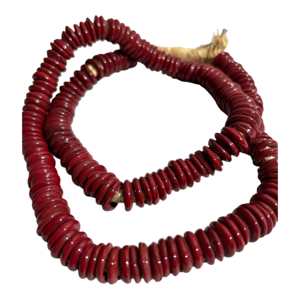 African-Style Heishi Disk Beads – Artisan Trade Bead Strand (12" Strand)