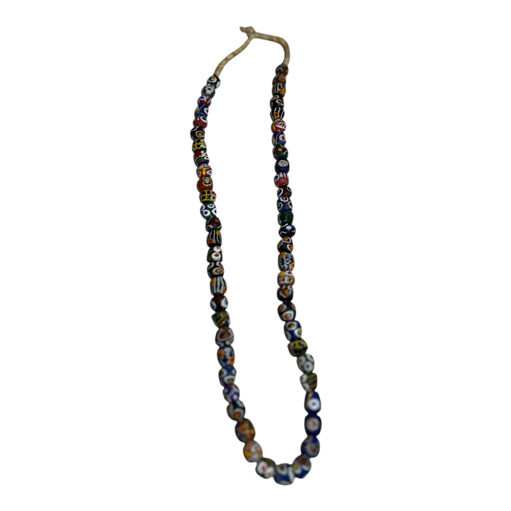 Krobo Ghana Painted Glass Beads – Traditional African Craft Strand
