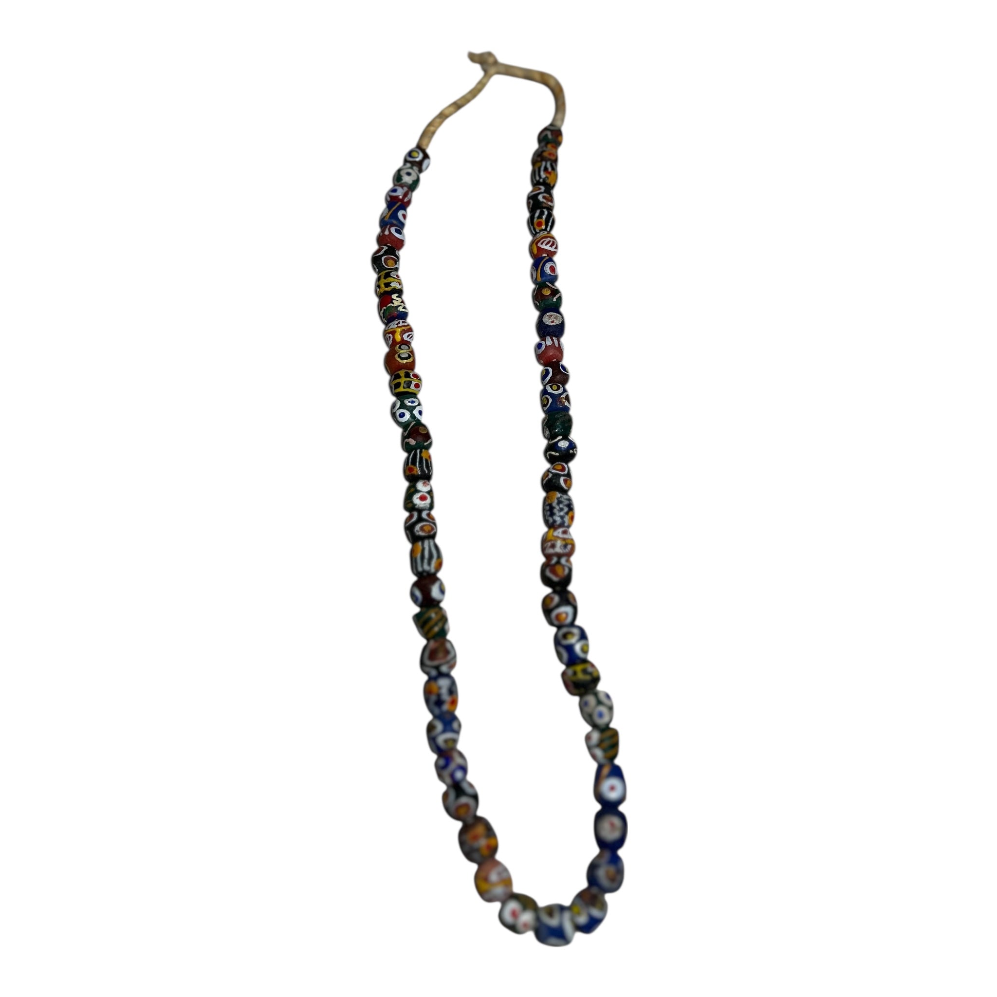 Krobo Ghana Painted Glass Beads – Traditional African Craft Strand