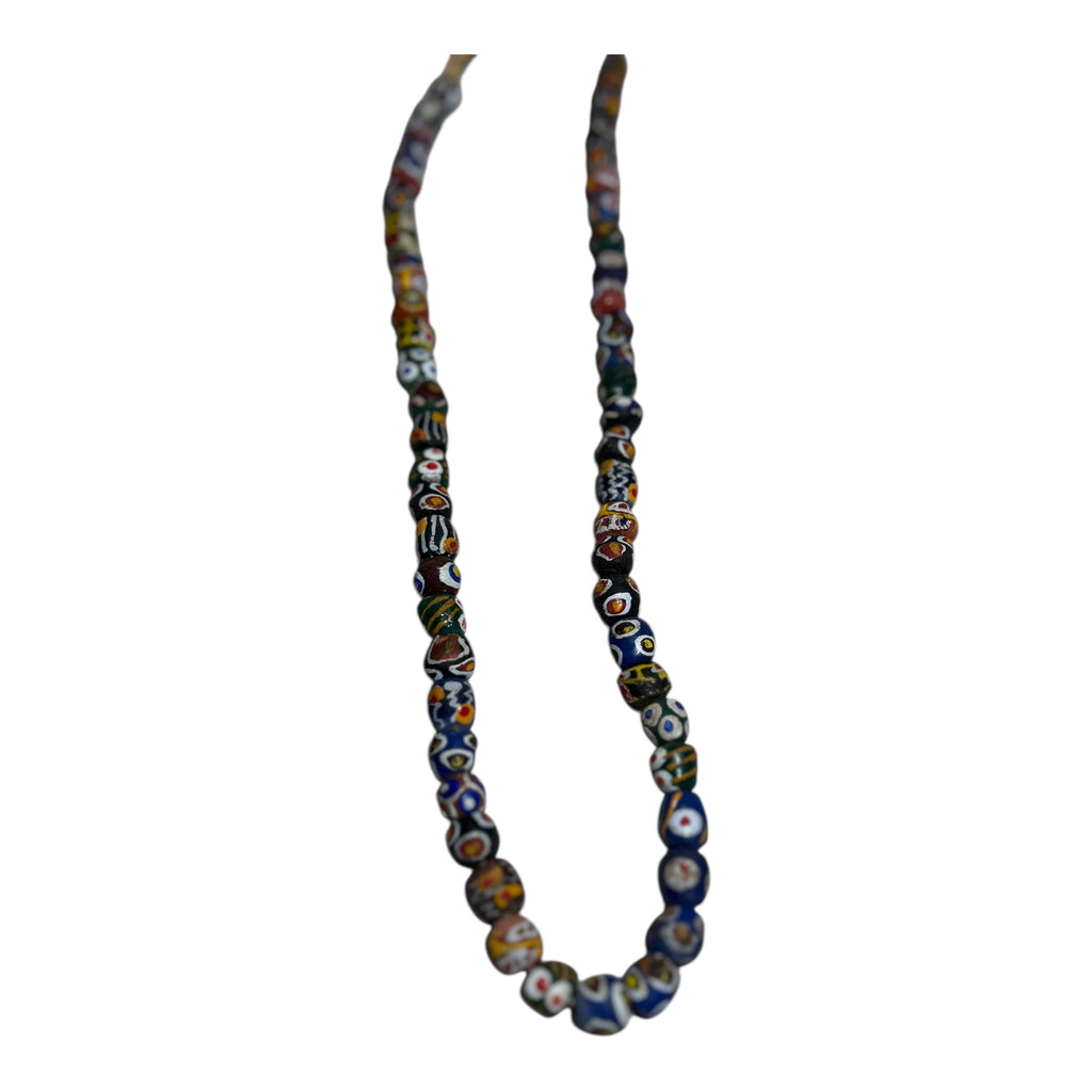 Krobo Ghana Painted Glass Beads – Traditional African Craft Strand