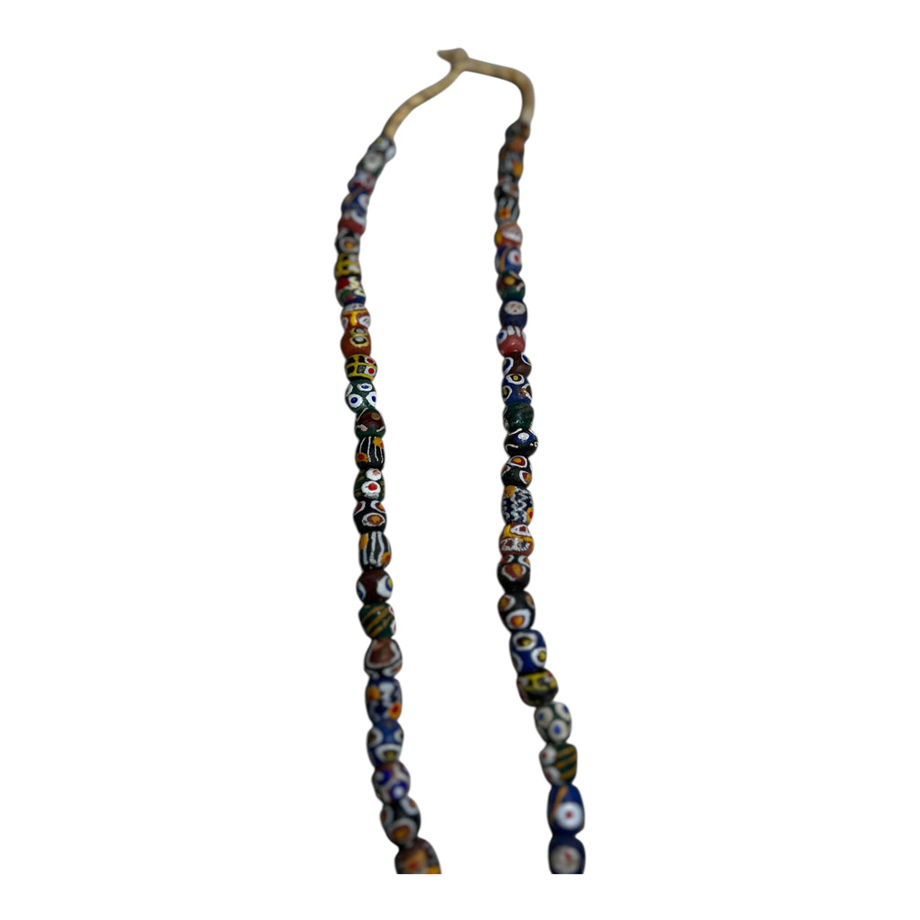 Krobo Ghana Painted Glass Beads – Traditional African Craft Strand