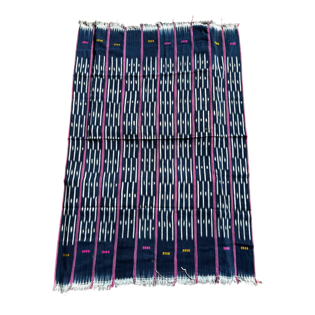 Midnight Orchid Ewe Strip-Woven African Textile – 58 x 40 inches