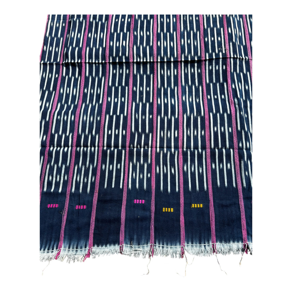 Midnight Orchid Ewe Strip-Woven African Textile – 58 x 40 inches