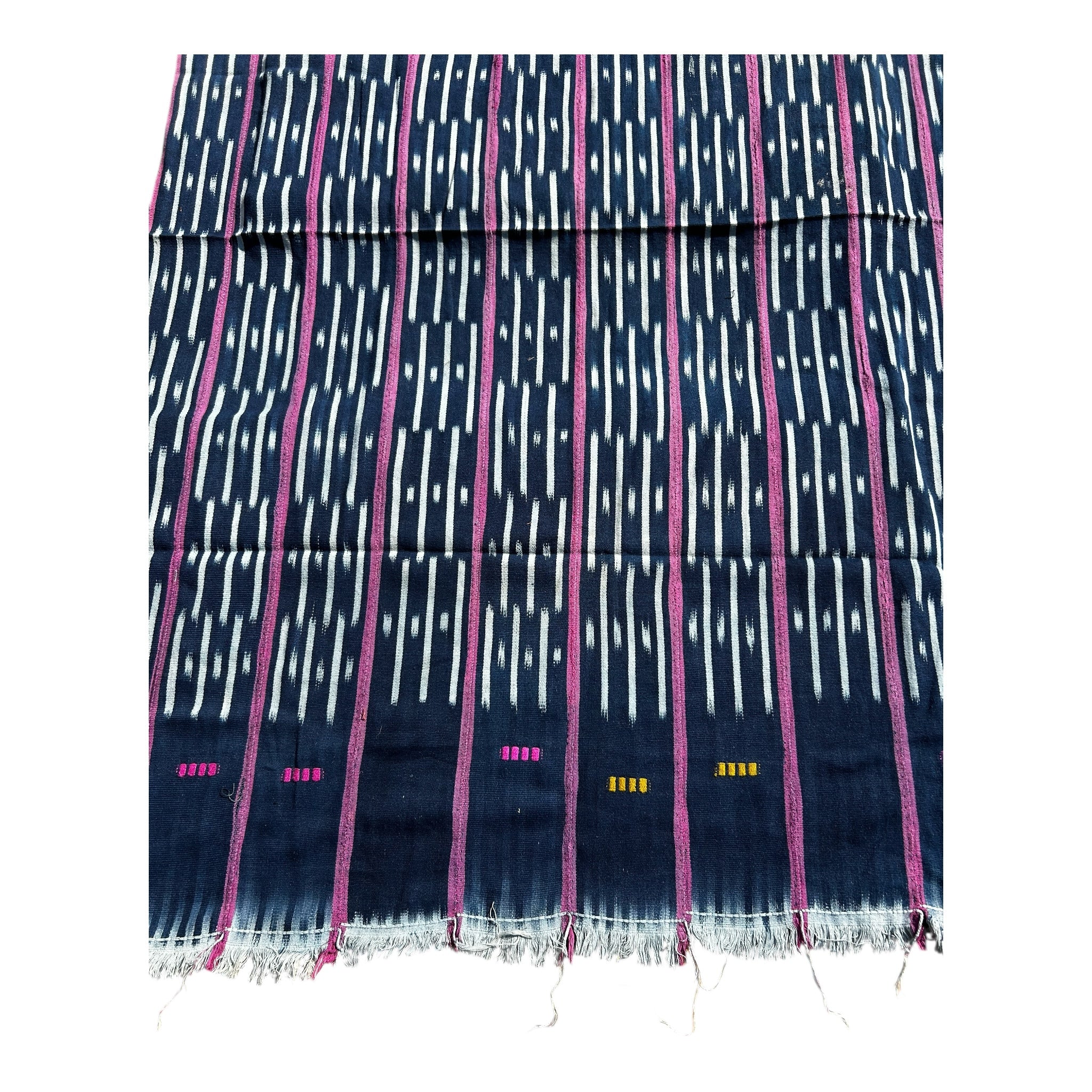 Midnight Orchid Ewe Strip-Woven African Textile – 58 x 40 inches