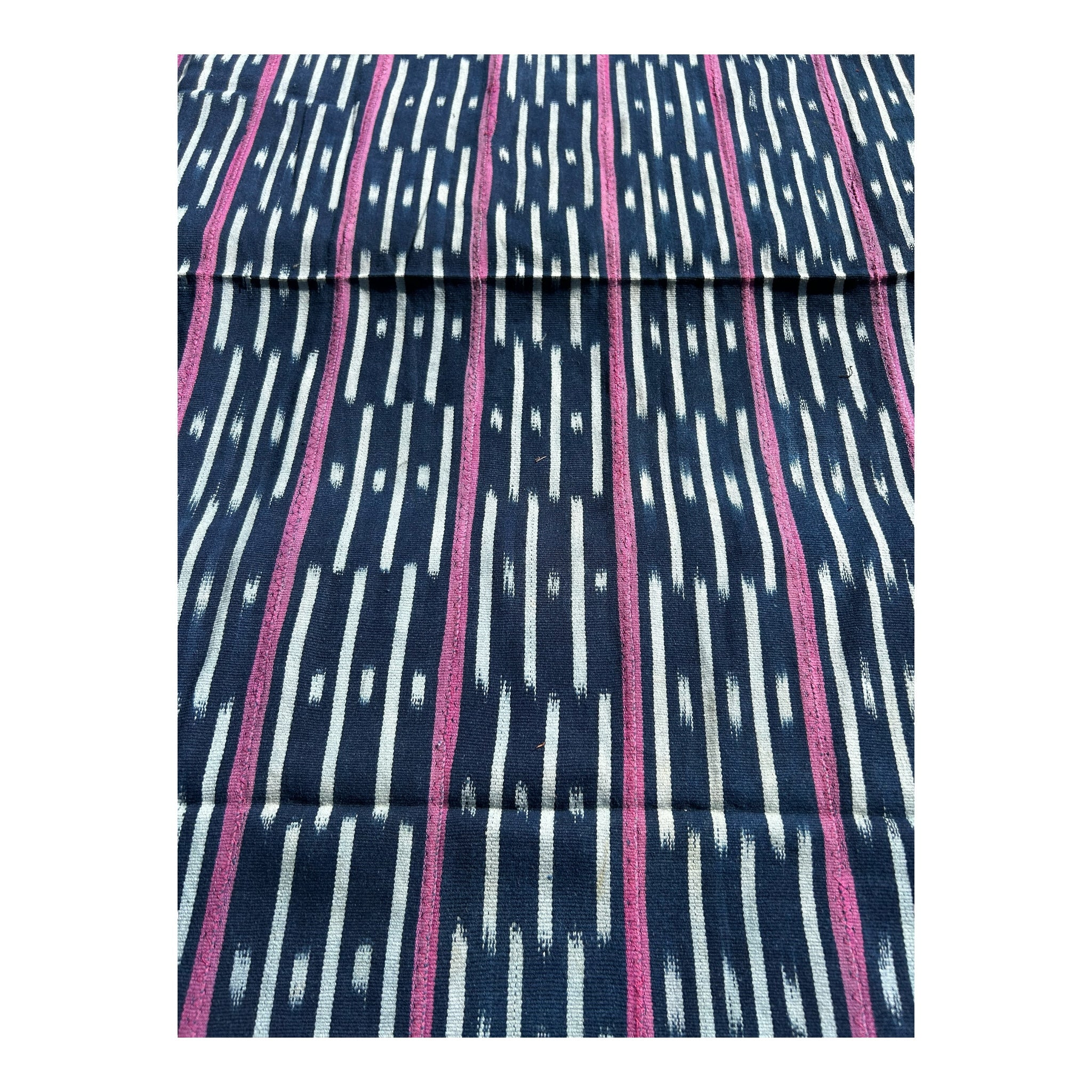 Midnight Orchid Ewe Strip-Woven African Textile – 58 x 40 inches