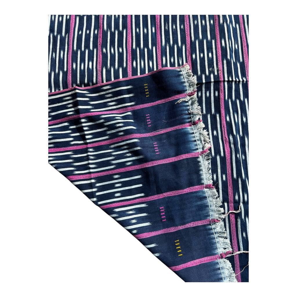 Midnight Orchid Ewe Strip-Woven African Textile – 58 x 40 inches