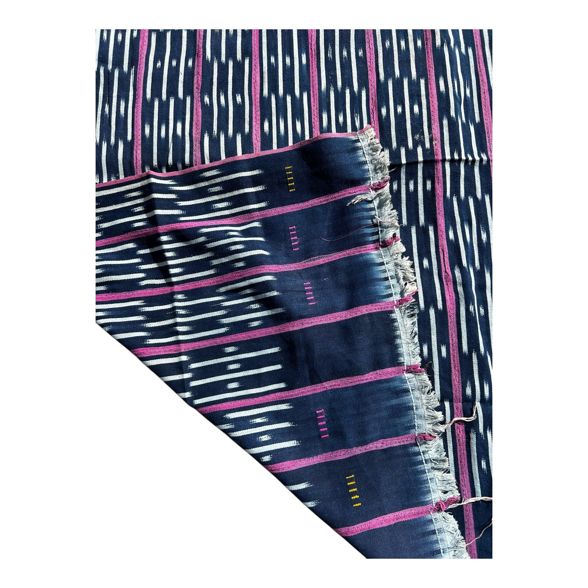 Midnight Orchid Ewe Strip-Woven African Textile – 58 x 40 inches