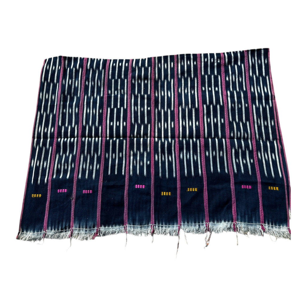 Midnight Orchid Ewe Strip-Woven African Textile – 58 x 40 inches