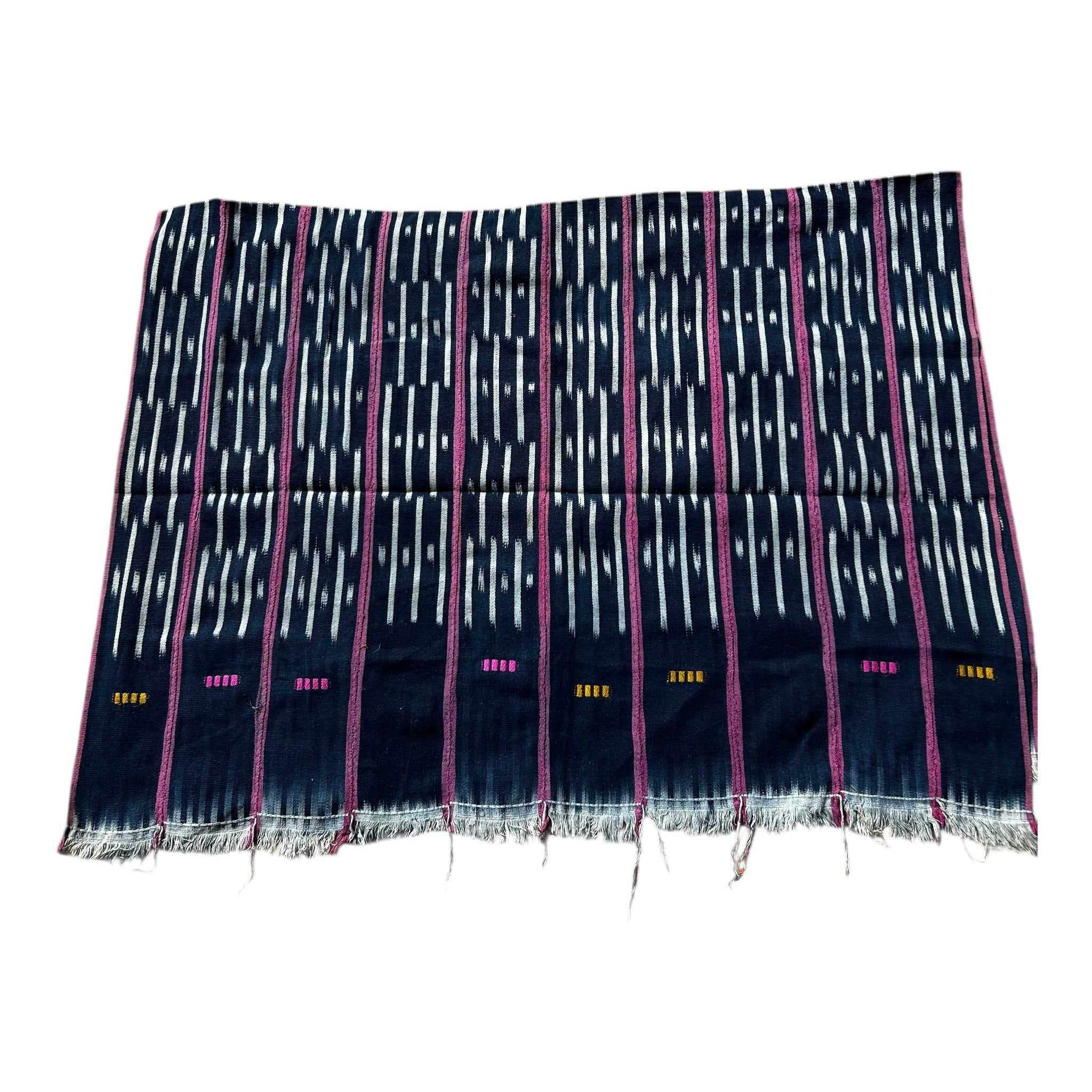 Midnight Orchid Ewe Strip-Woven African Textile – 58 x 40 inches