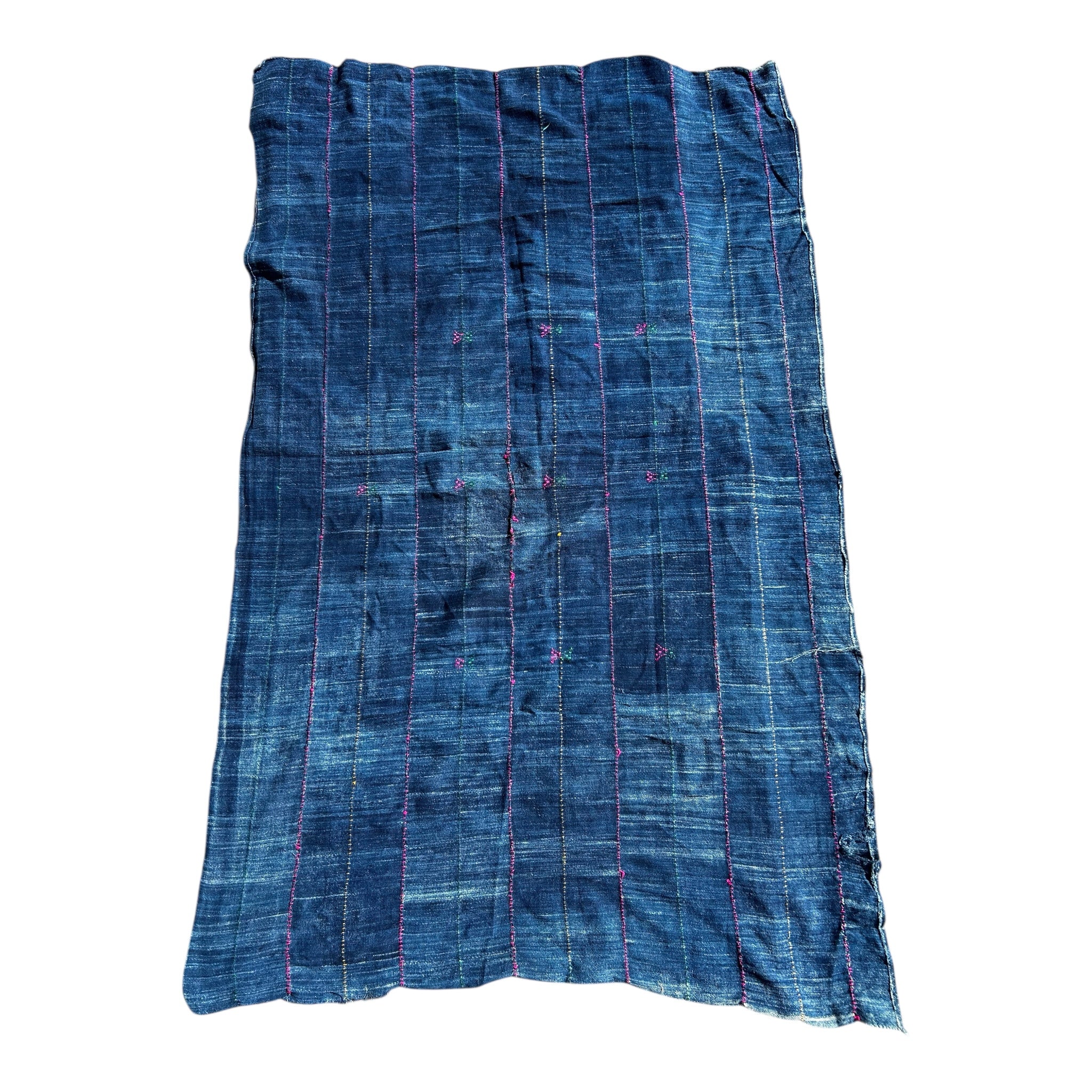 Indigo Ember Ewe Handwoven African Textile – 60 x 38 inches