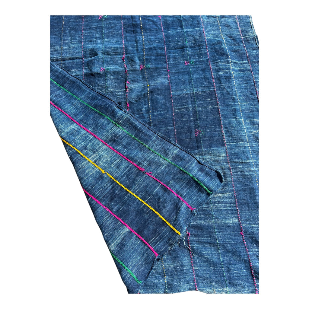 Indigo Ember Ewe Handwoven African Textile – 60 x 38 inches