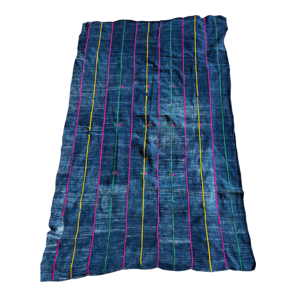 Indigo Ember Ewe Handwoven African Textile – 60 x 38 inches
