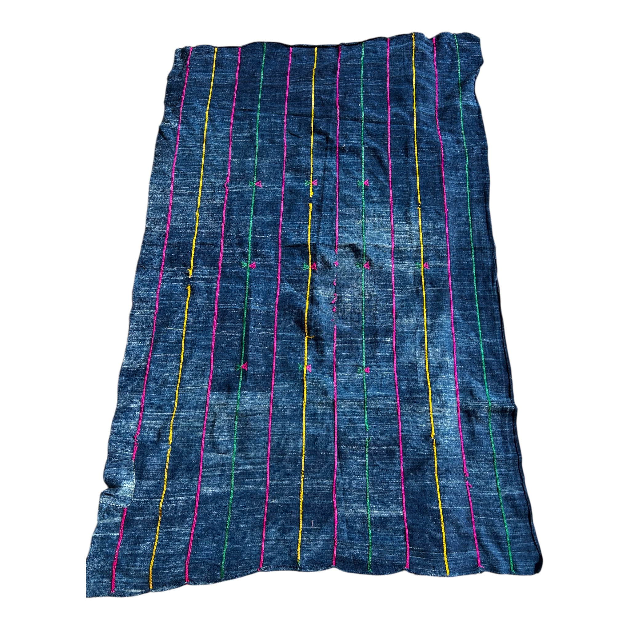 Indigo Ember Ewe Handwoven African Textile – 60 x 38 inches