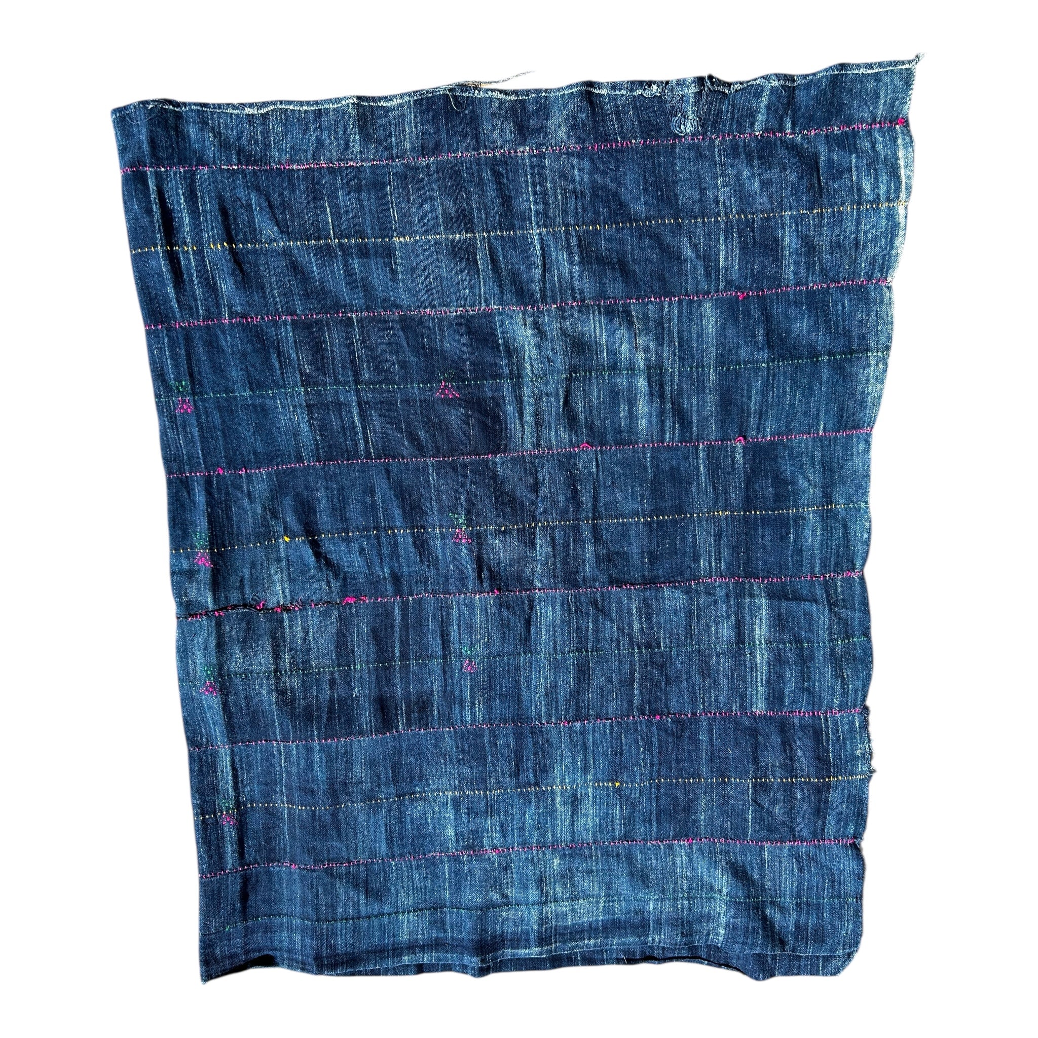 Indigo Ember Ewe Handwoven African Textile – 60 x 38 inches