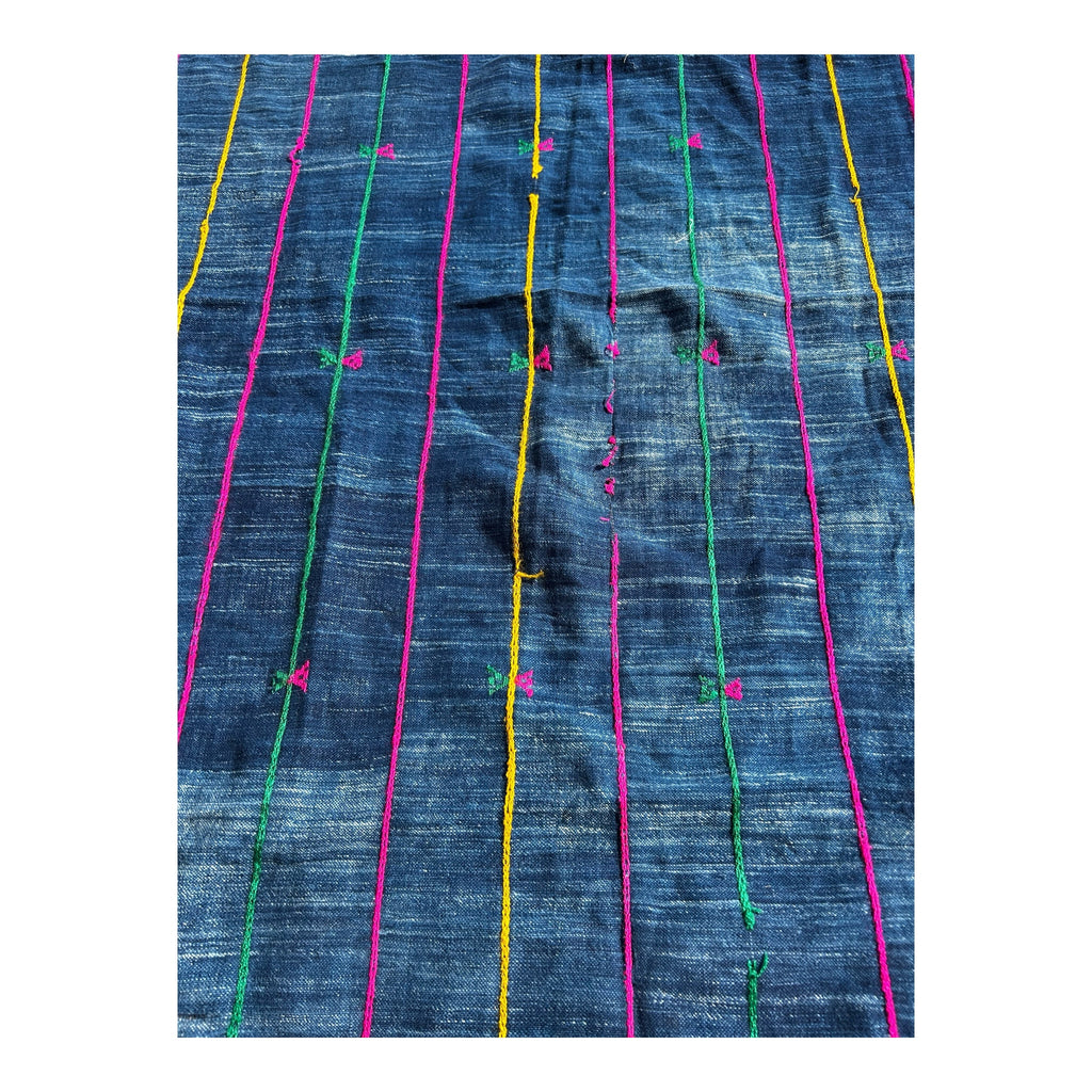 Indigo Ember Ewe Handwoven African Textile – 60 x 38 inches