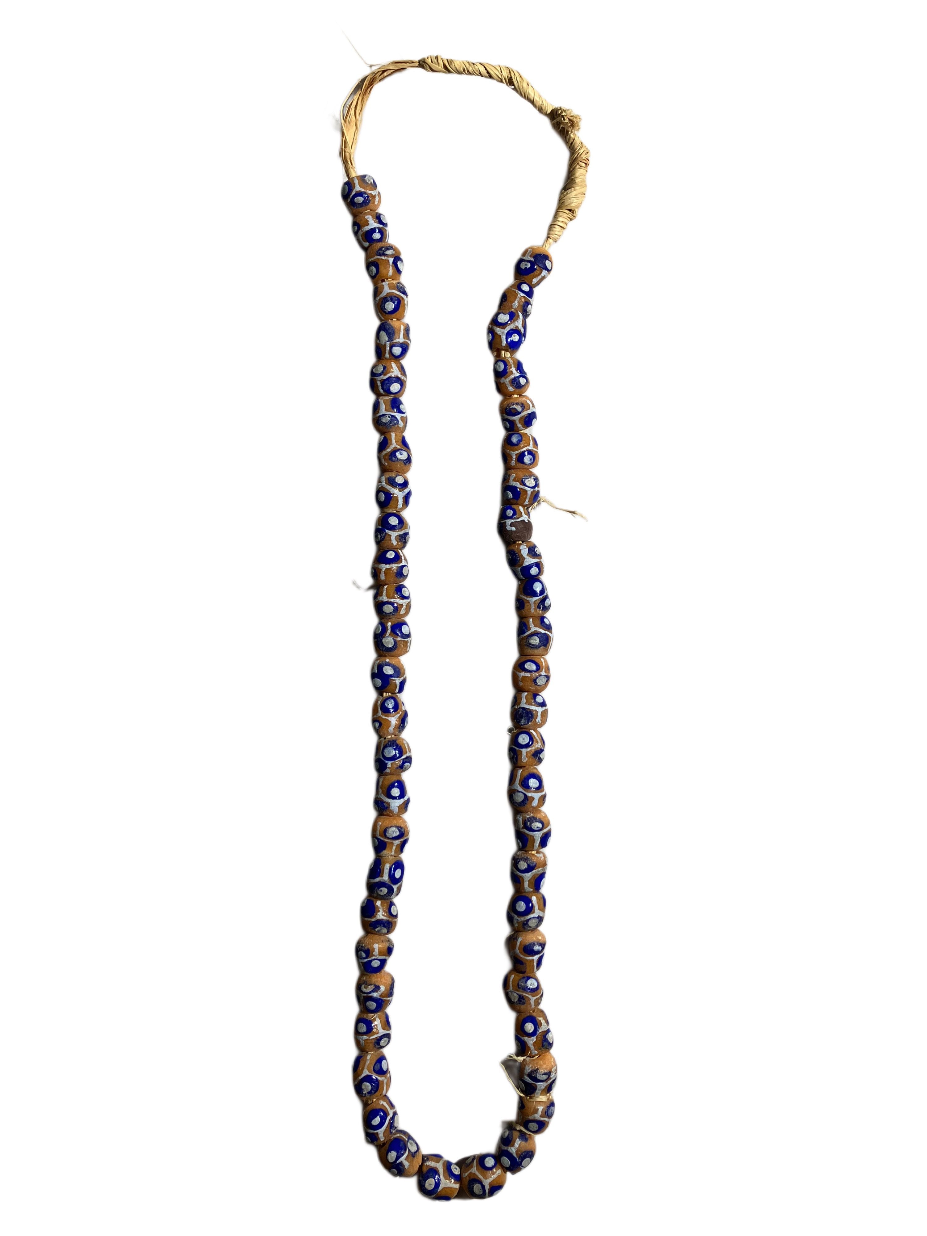 52 Krobo Powder Glass Beads – Handmade African Trade Strand