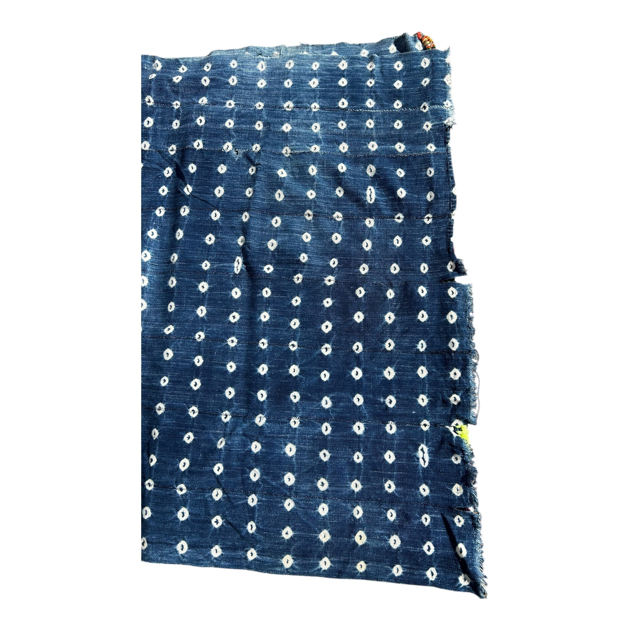 Midnight Dot Baule Indigo African Textile – 61 x 44 inches