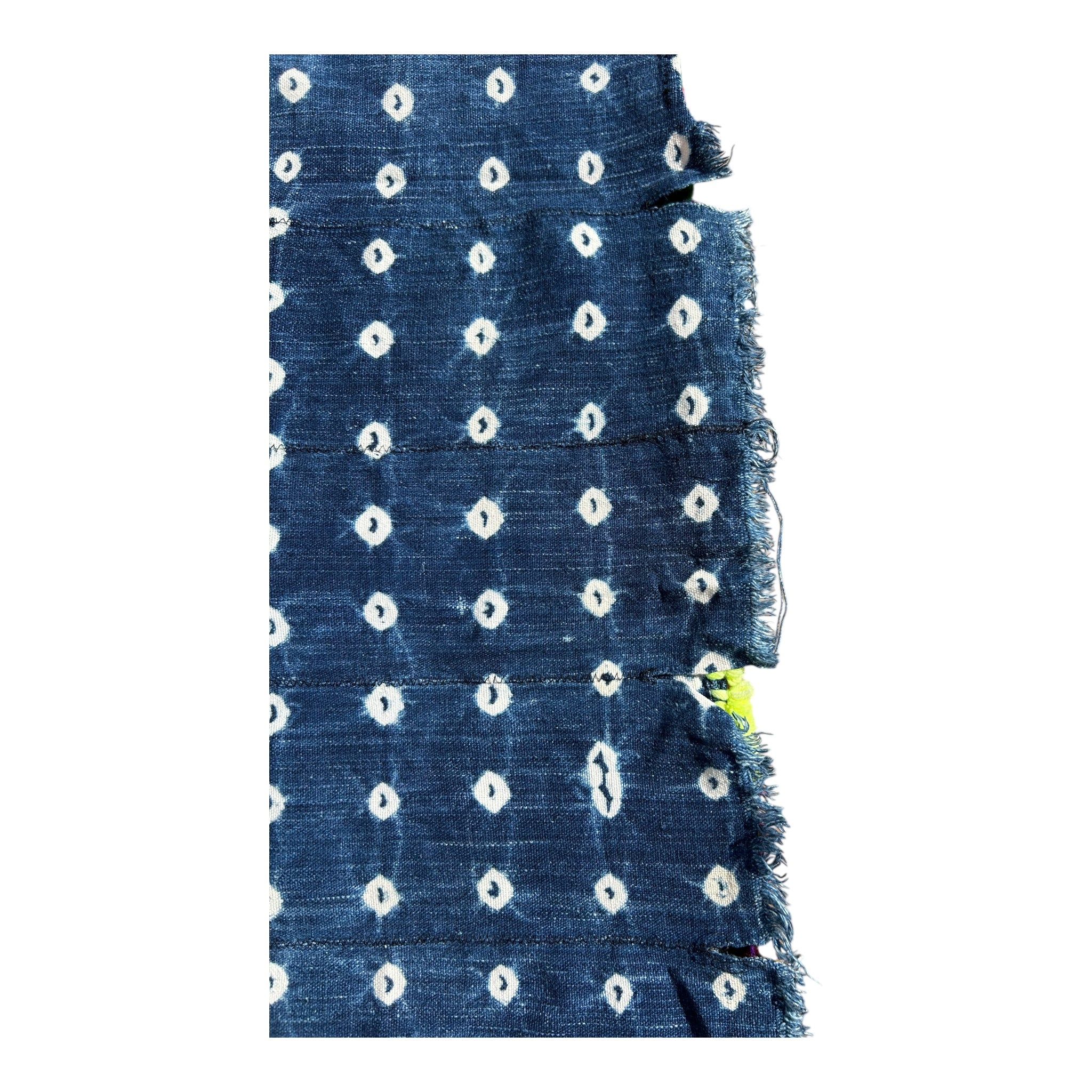 Midnight Dot Baule Indigo African Textile – 61 x 44 inches