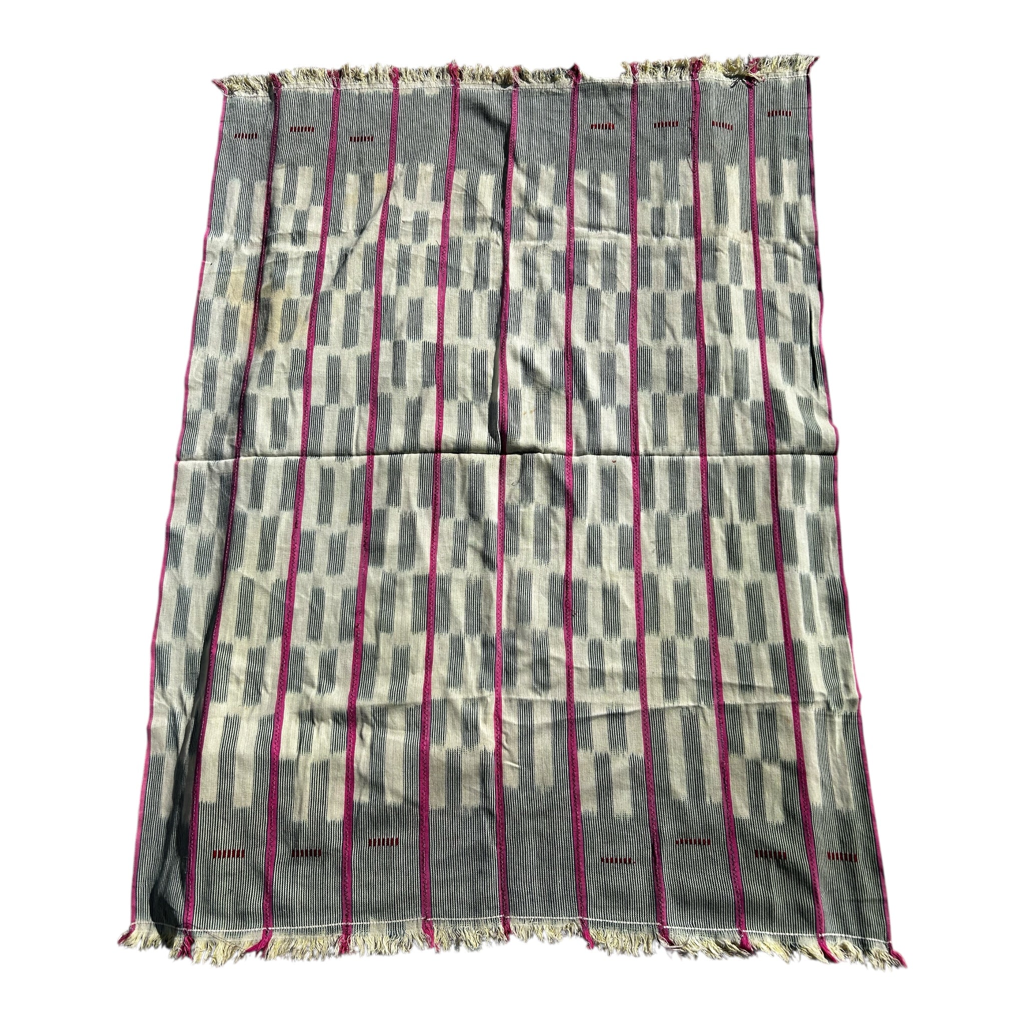 Sahara Mist Ewe Strip-Woven African Textile – 55 x 40 inches