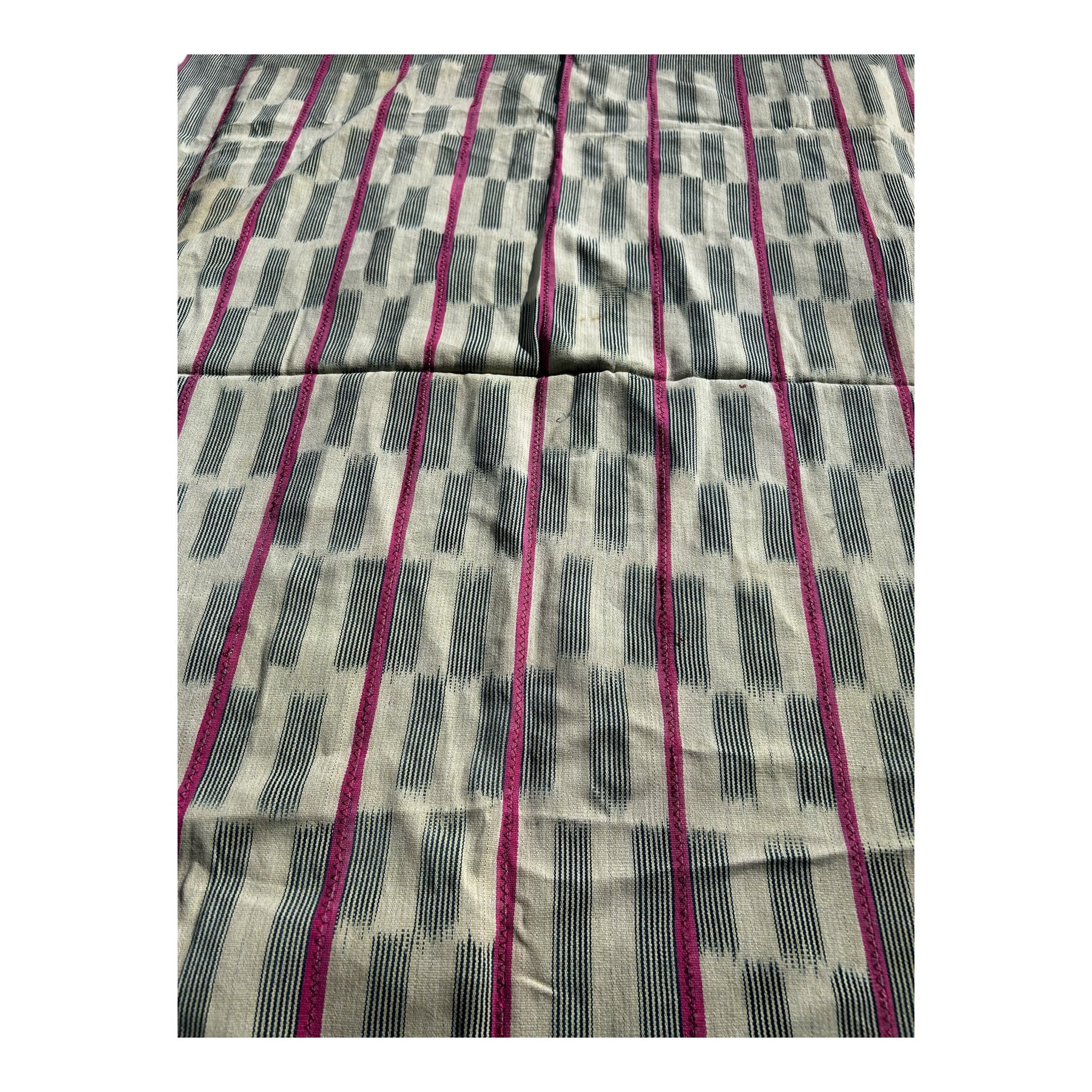 Sahara Mist Ewe Strip-Woven African Textile – 55 x 40 inches