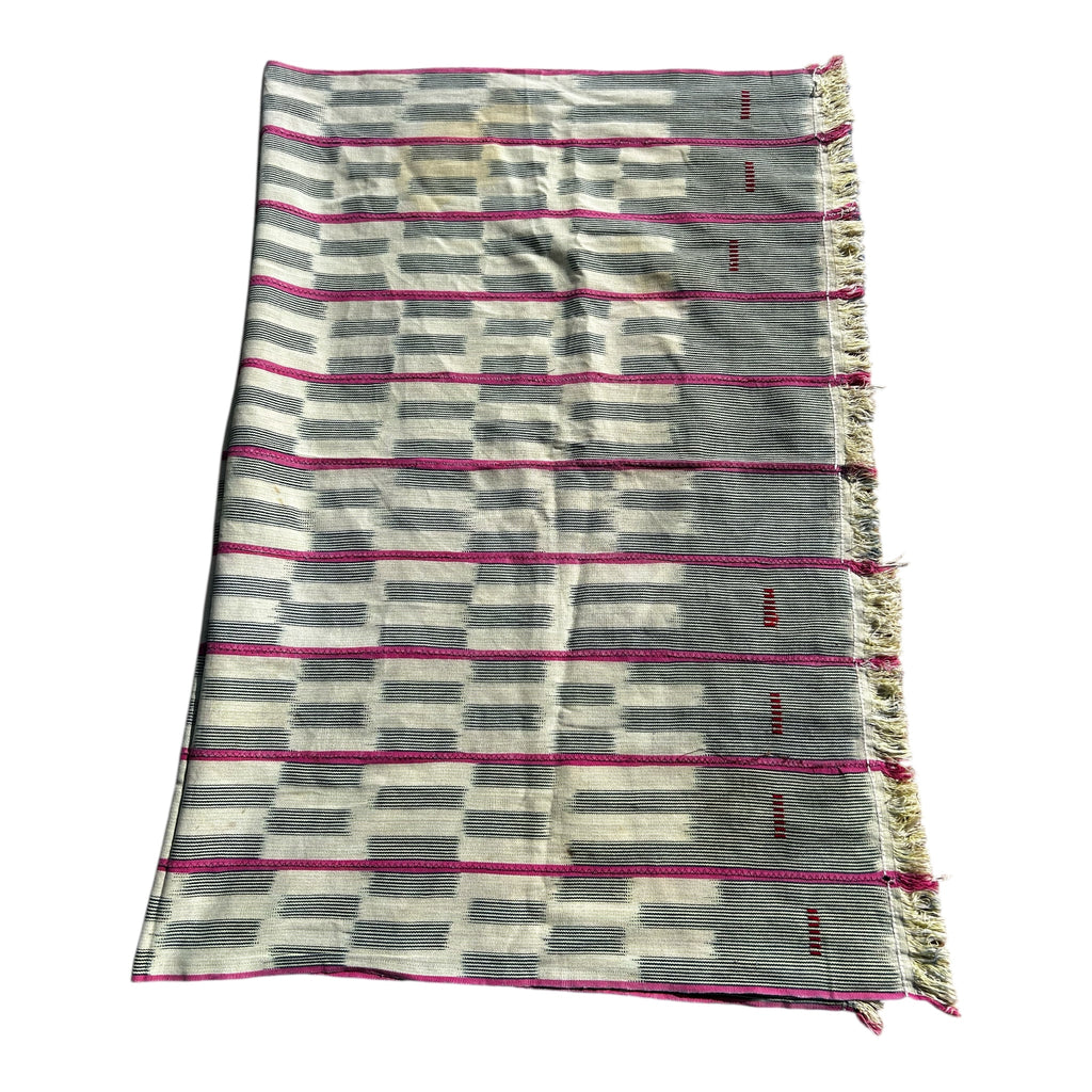 Sahara Mist Ewe Strip-Woven African Textile – 55 x 40 inches