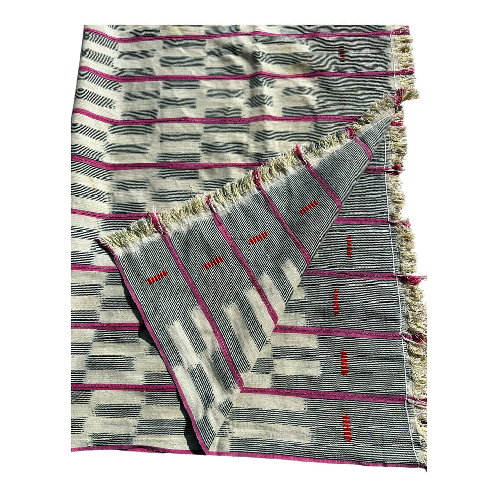 Sahara Mist Ewe Strip-Woven African Textile – 55 x 40 inches