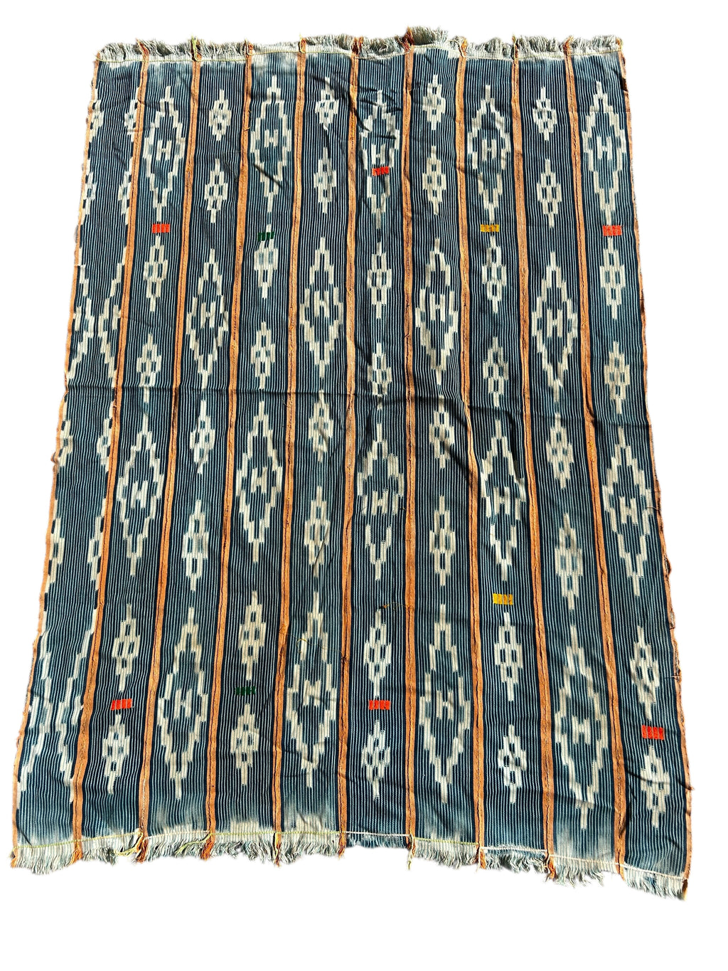 Textile with geometric pattern on a white background