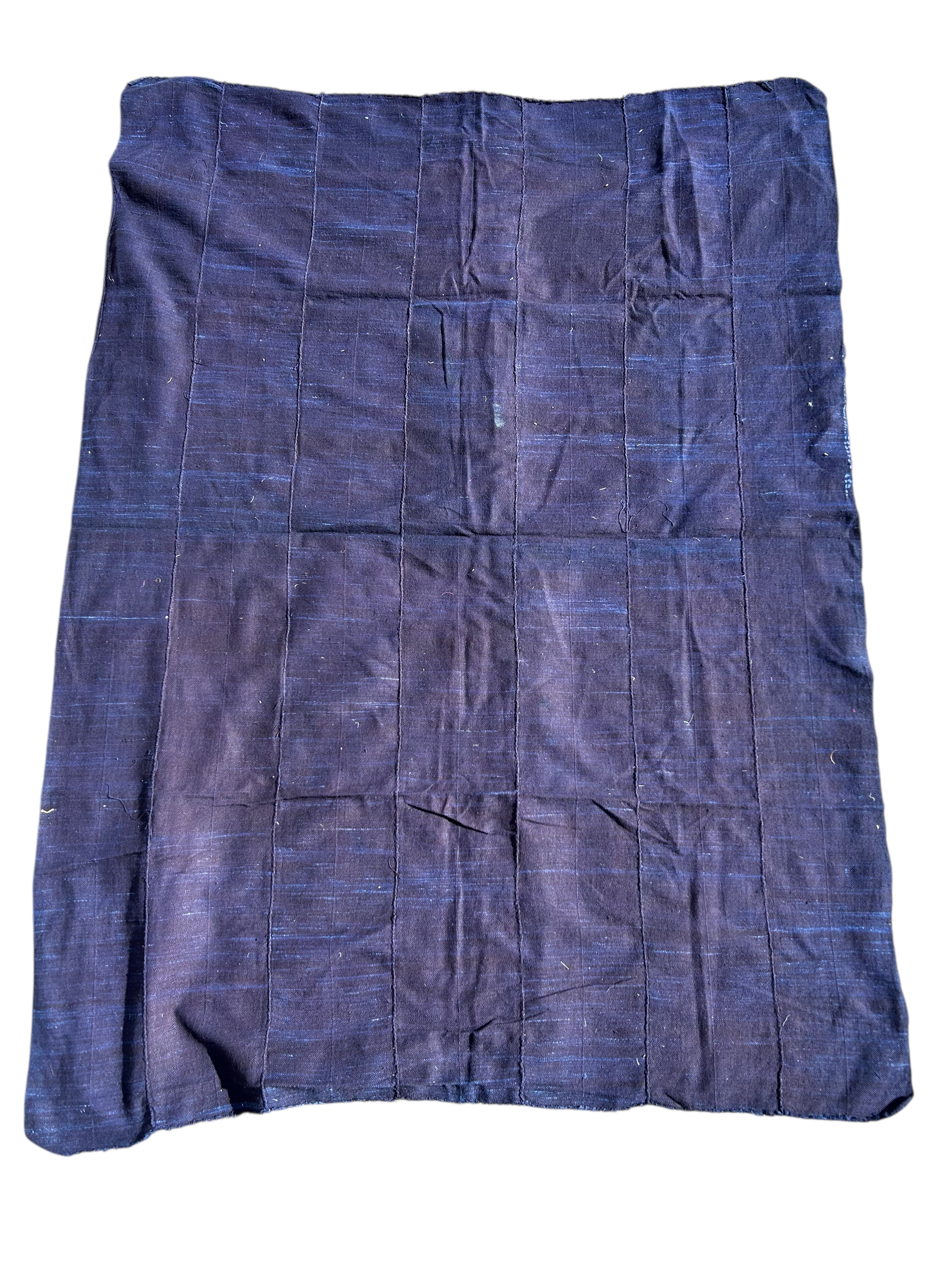 Vintage Indigo African Resist-Dyed Textile – Handwoven Home Decor Fabric (56 x 41.5 in)