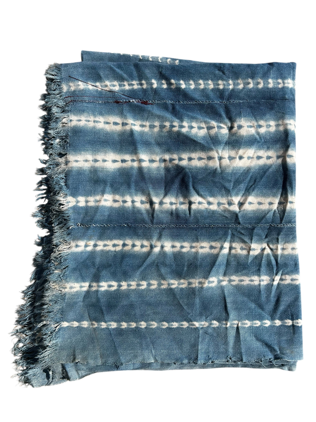 Vintage Indigo Tie-Dyed African Textile – Hand-Dyed West African Wall Hanging