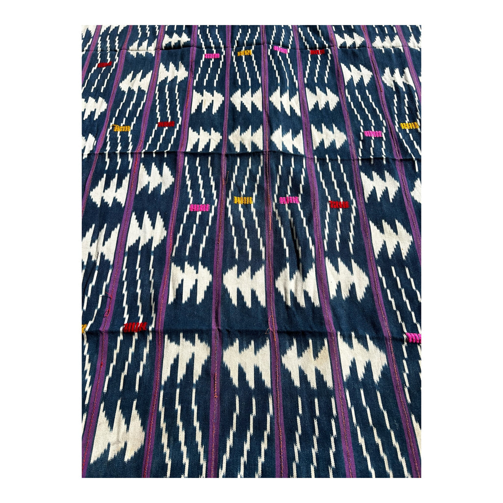 Wavecrest Ewe Strip-Woven African Textile – 61 x 41 inches