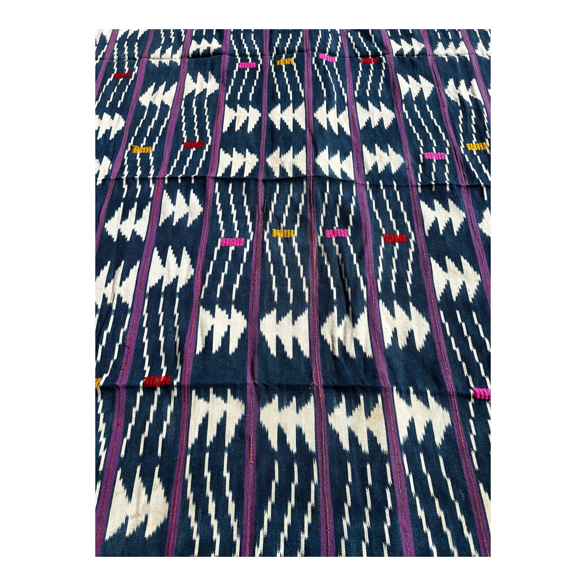 Wavecrest Ewe Strip-Woven African Textile – 61 x 41 inches