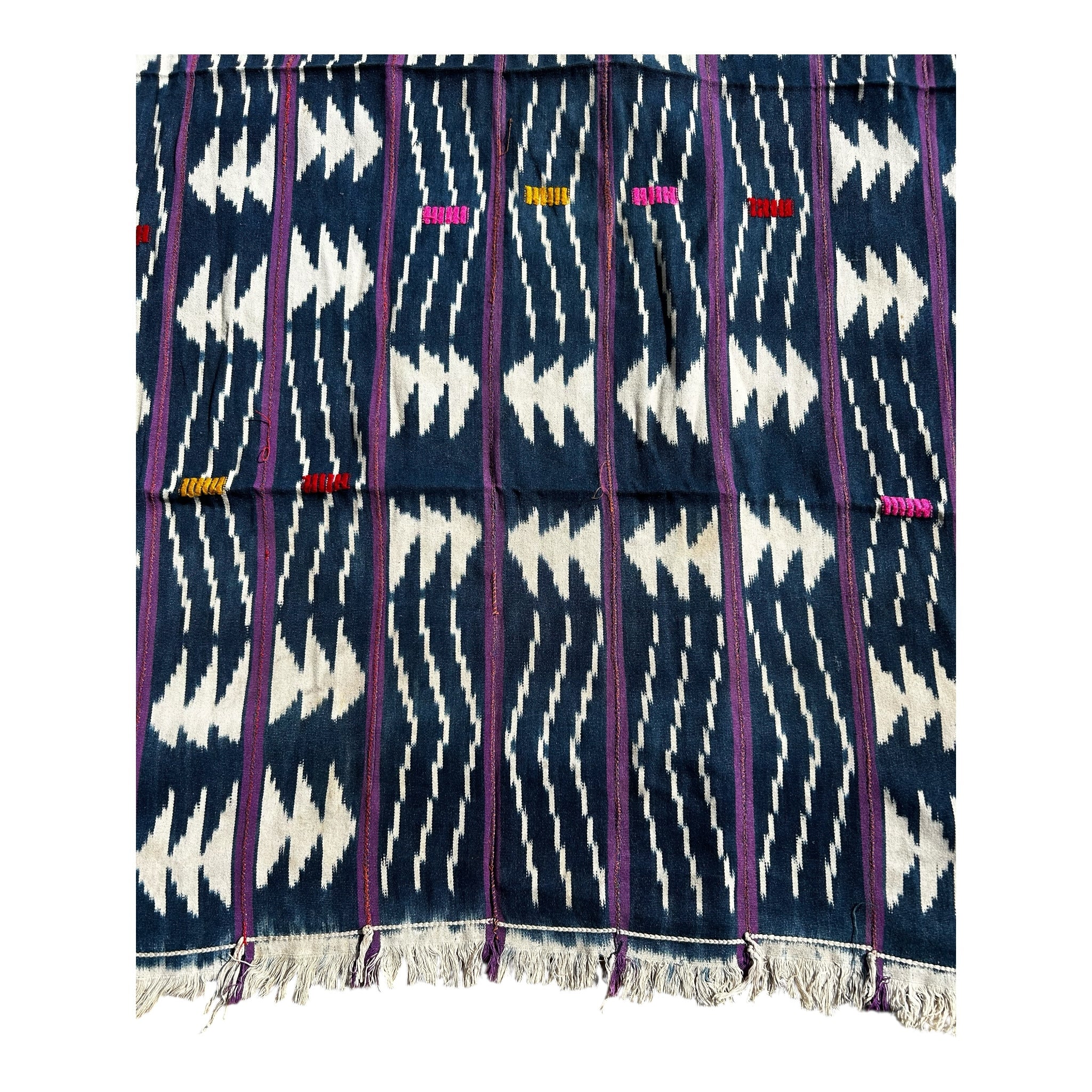 Wavecrest Ewe Strip-Woven African Textile – 61 x 41 inches