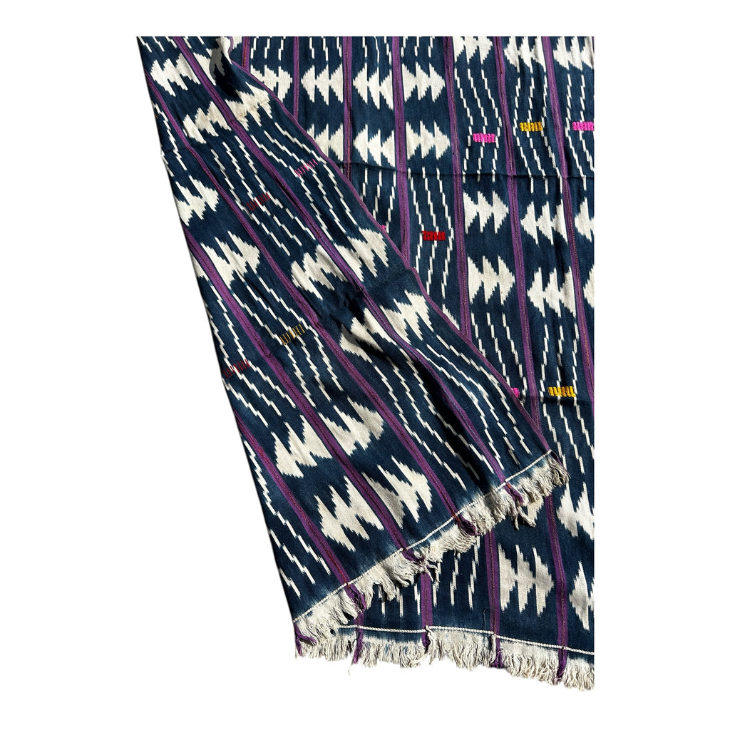 Wavecrest Ewe Strip-Woven African Textile – 61 x 41 inches