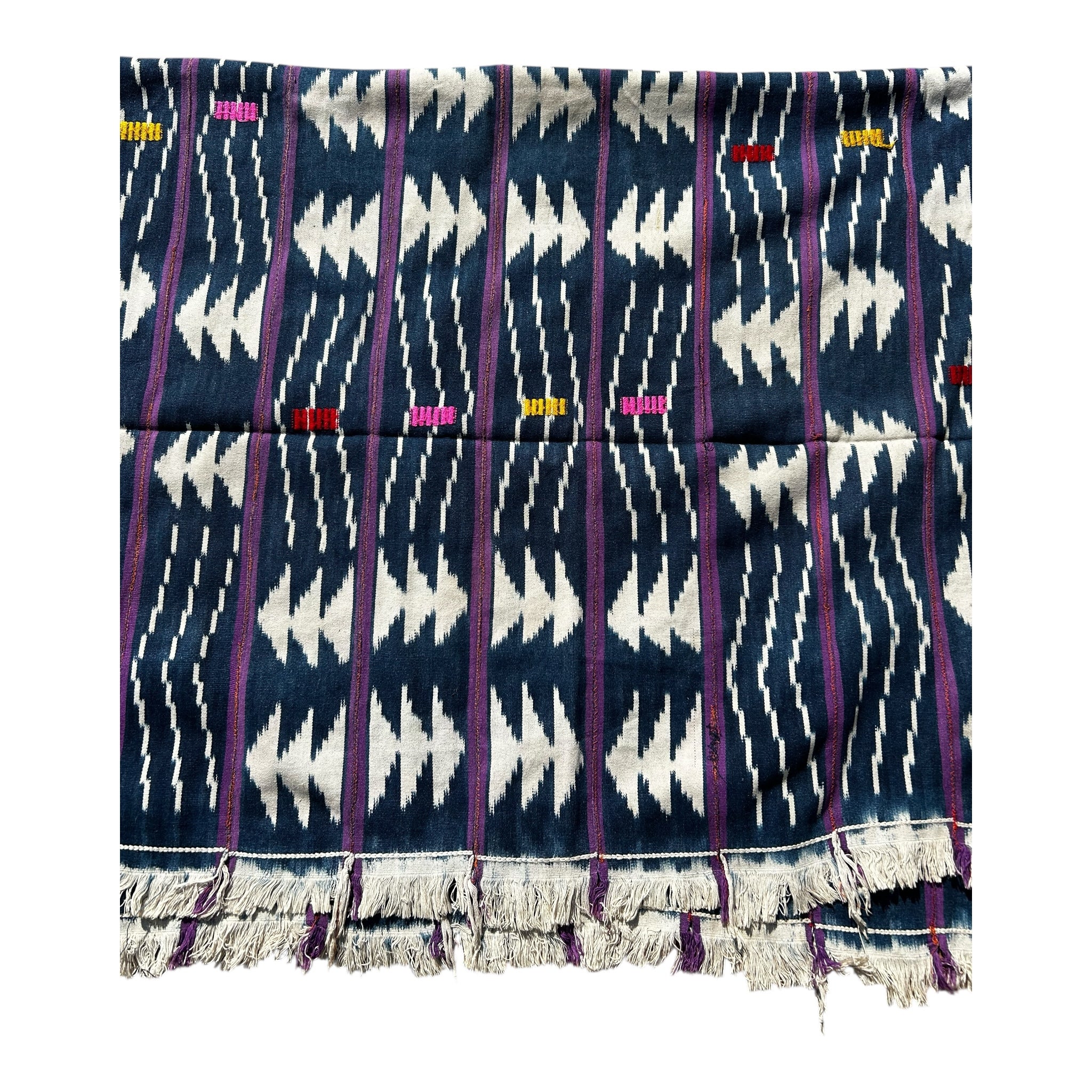 Wavecrest Ewe Strip-Woven African Textile – 61 x 41 inches